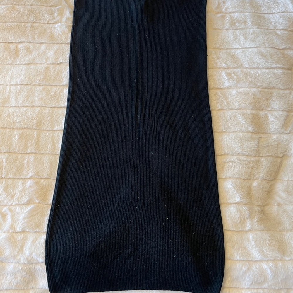 NAADAM Cashmere Ribbed Pencil Skirt Black